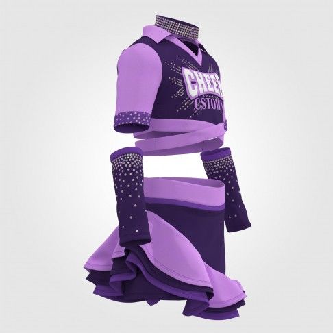 custom purple cheer leading uniform purple 3