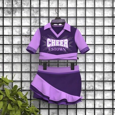 custom purple cheer leading uniform purple 5