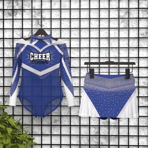 usa cheer outfit for cheerleaders blue 5