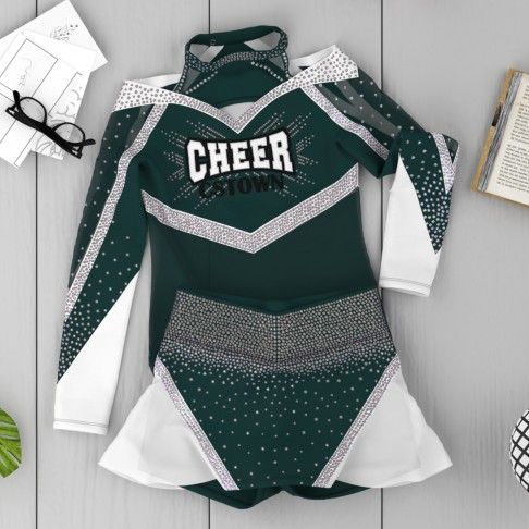 usa cheer outfit for cheerleaders green 6