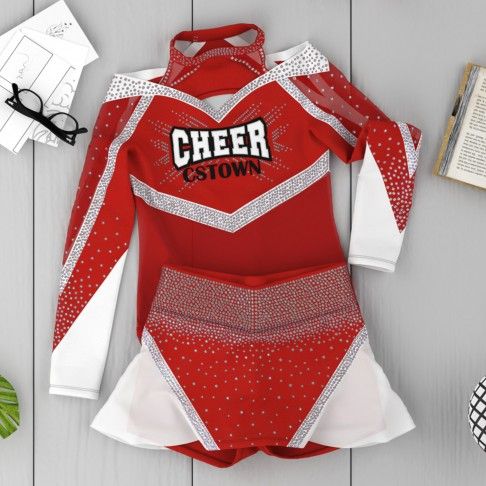 usa cheer outfit for cheerleaders red 6