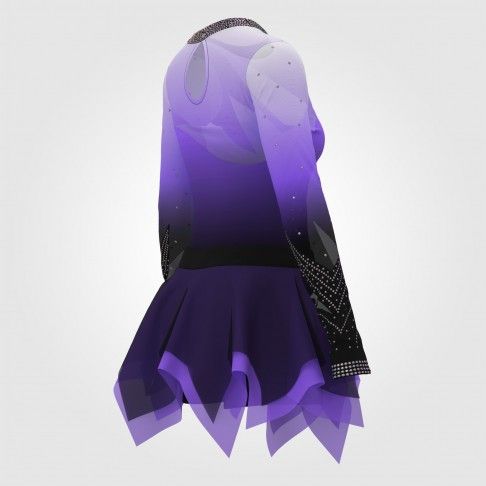 wholesale purple and black cheer uniform purple 4