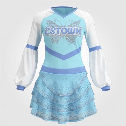 pink infant cheer uniforms blue 0