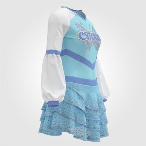 pink infant cheer uniforms blue 3