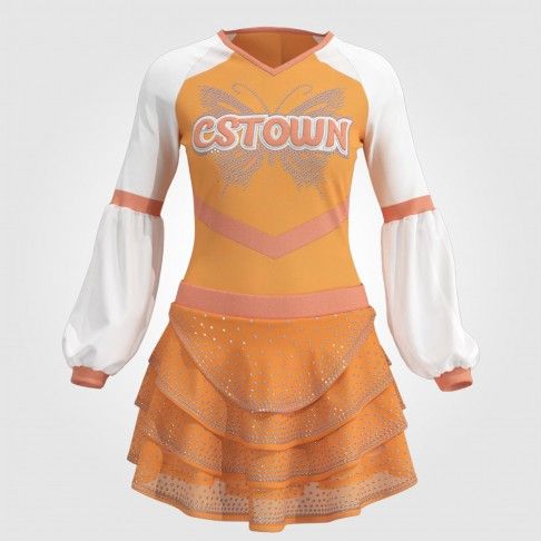 pink infant cheer uniforms orange 0