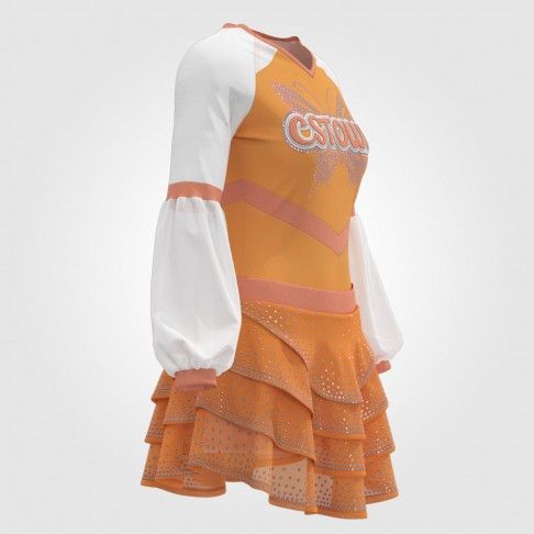 pink infant cheer uniforms orange 3