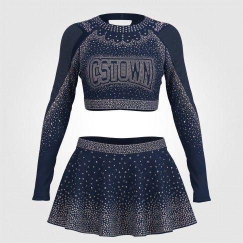 all star black cheap cheerleading uniforms dark blue 0