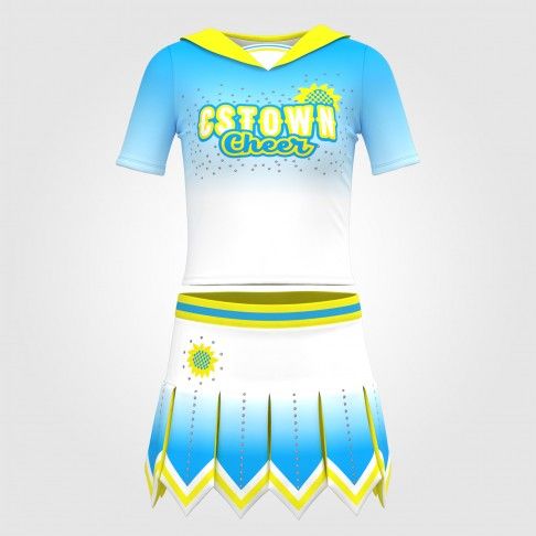 orange sideline cheer uniforms blue 0