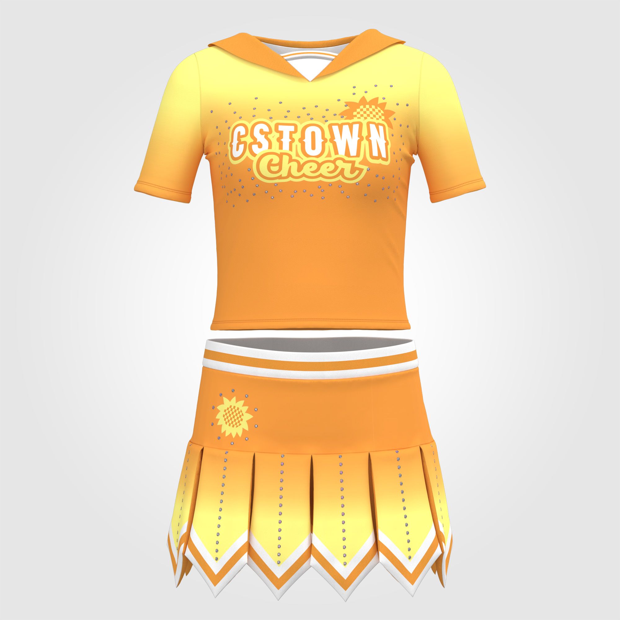 orange sideline cheer uniforms