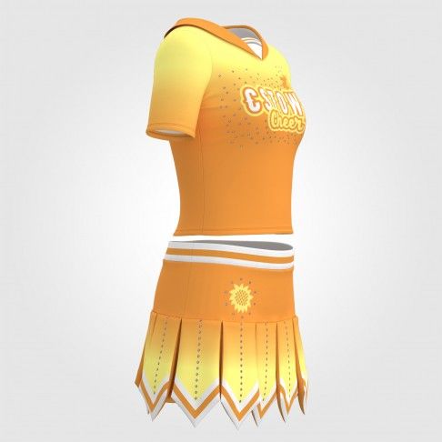 orange sideline cheer uniforms orange 3