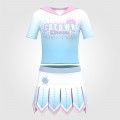 orange sideline cheer uniforms pink