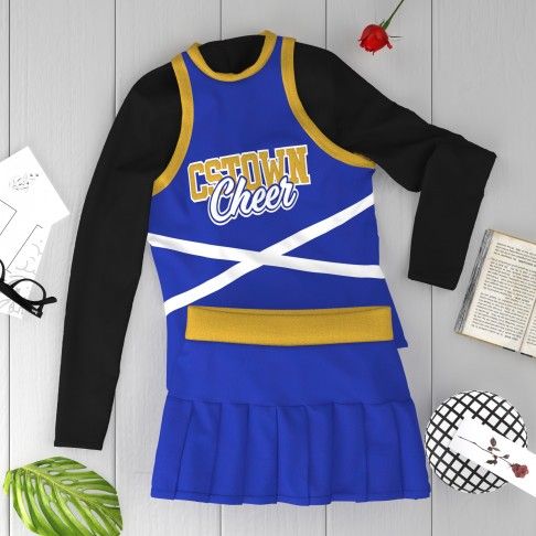 youth blue cheerleading costume  blue 6