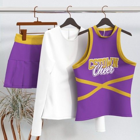 youth blue cheerleading costume  purple 5