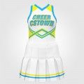  2 piece white sideline  cheer uniforms white