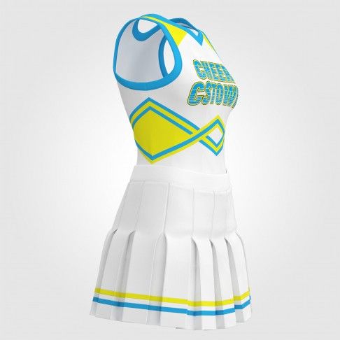  2 piece white sideline  cheer uniforms white 3