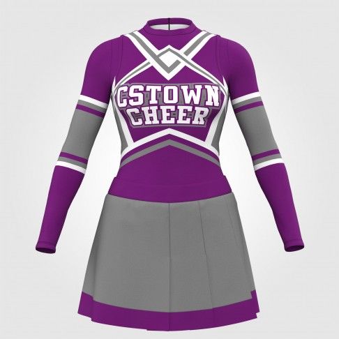 short sleeve homemade cheerleader costume purple 0