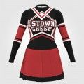 short sleeve homemade cheerleader costume red