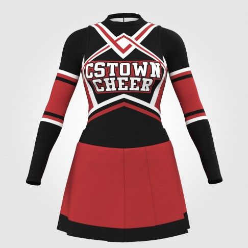 short sleeve homemade cheerleader costume red 0