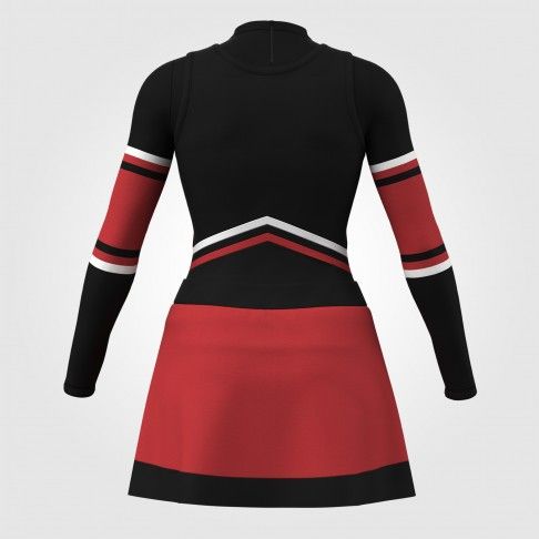 short sleeve homemade cheerleader costume red 1