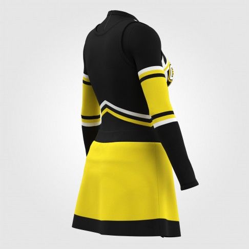 short sleeve homemade cheerleader costume yellow 4