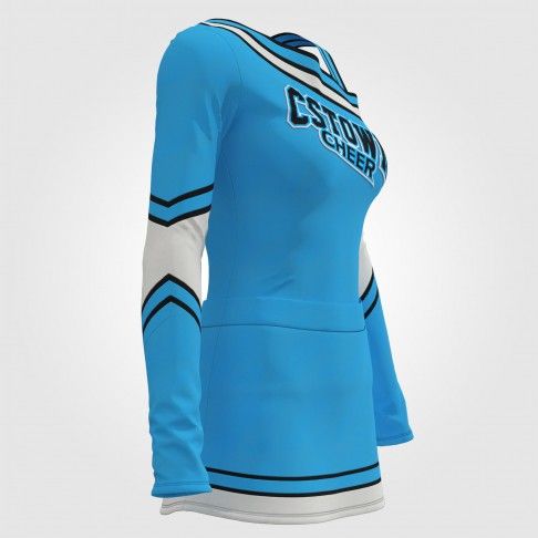 cheap sideline cheerleading uniforms blue 3