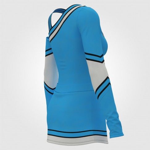 cheap sideline cheerleading uniforms blue 4