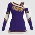 cheap sideline cheerleading uniforms purple