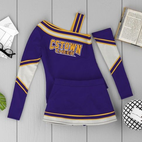 cheap sideline cheerleading uniforms purple 6