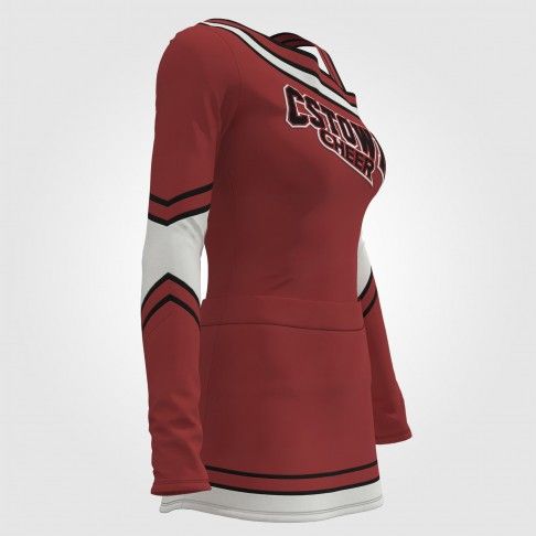 cheap sideline cheerleading uniforms red 3