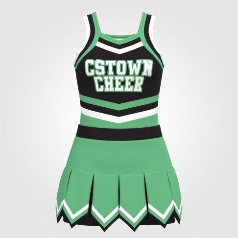 cheap wholesale sideline cheer costume green 0