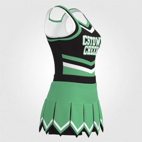 cheap wholesale sideline cheer costume green 3