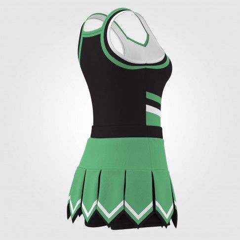 cheap wholesale sideline cheer costume green 4