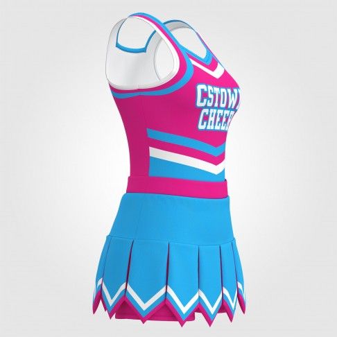 cheap wholesale sideline cheer costume pink 3