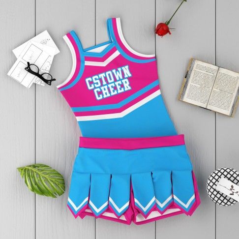 cheap wholesale sideline cheer costume pink 6