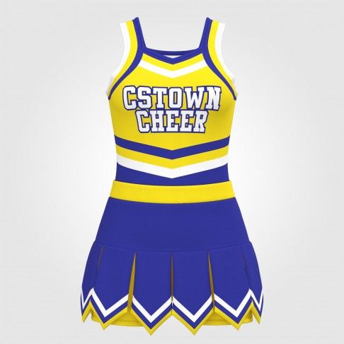 cheap wholesale sideline cheer costume yellow 0