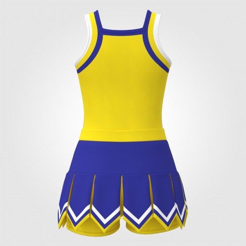 cheap wholesale sideline cheer costume yellow 1