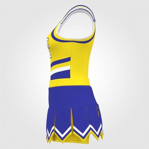 cheap wholesale sideline cheer costume yellow 2