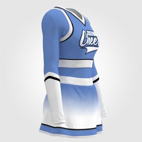 hot cheerleading dance uniforms blue 3