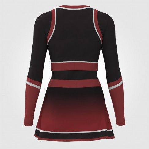 hot cheerleading dance uniforms red 1