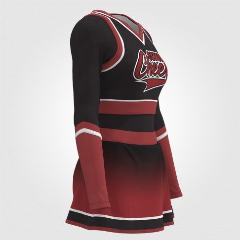 hot cheerleading dance uniforms red 3