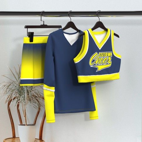 hot cheerleading dance uniforms yellow 5