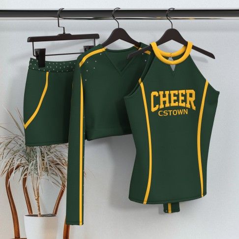 create cheer uniforms package green 5