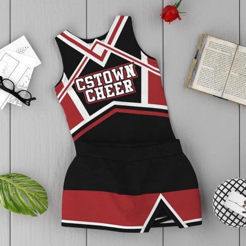 best sideline cheerleading uniforms red 6