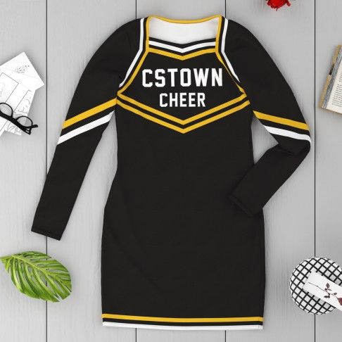 green sideline cheerleading outfits black 6