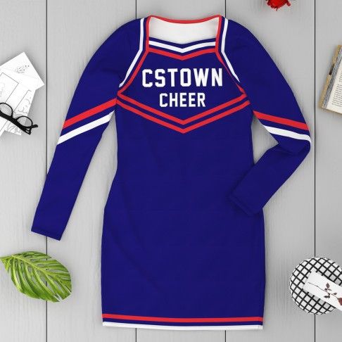 green sideline cheerleading outfits blue 6