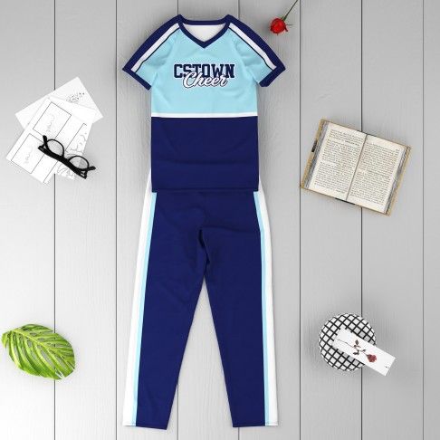 male cheerleader outfit blue 6